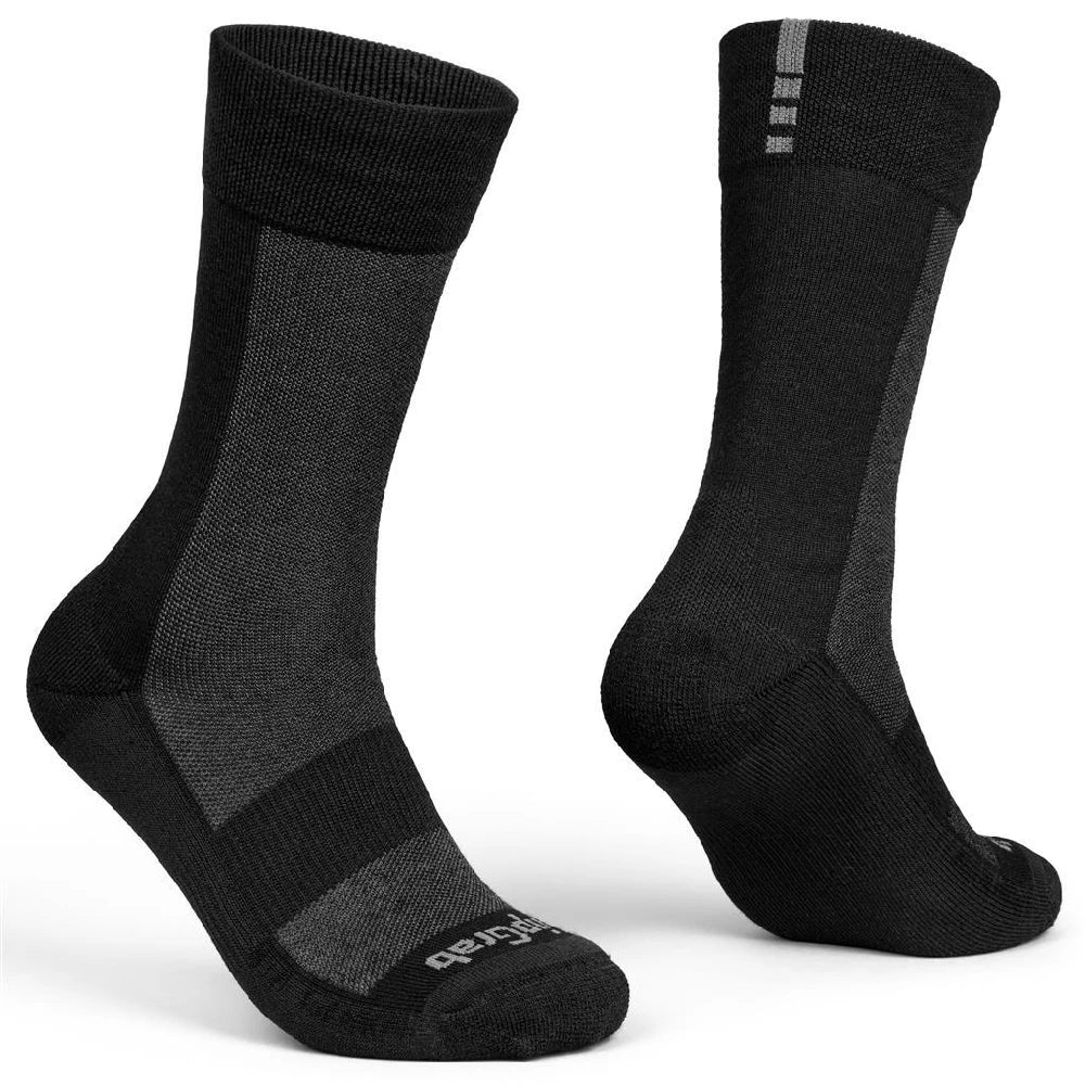 GripGrab Alpine Merino High Cut Winter Sock - Black - Endurance Sport