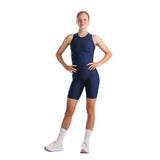 FUSION Womens High Rise Short Tights - Night Blue - Endurance Sport