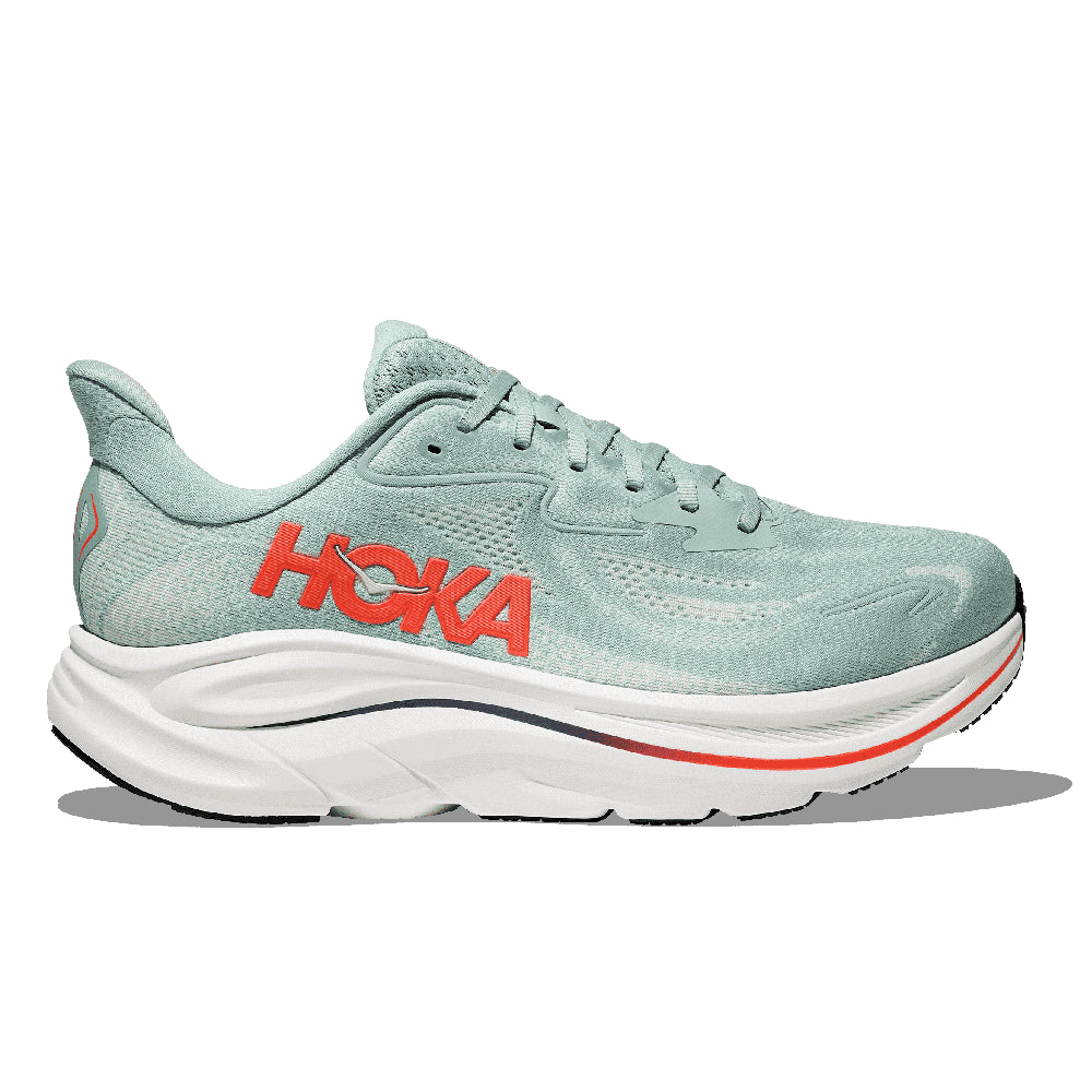 Hoka Clifton 10 Herre - Sage/Neon Flame - Endurance Sport