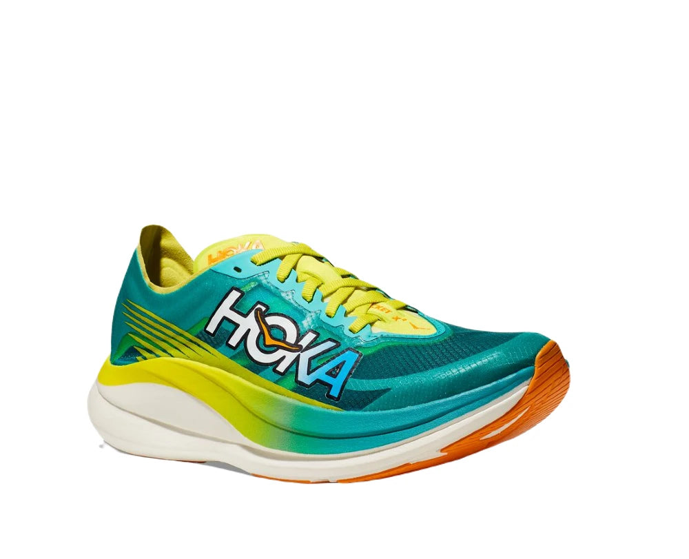 Hoka Rocket X 2 Ceramic Evening Primrose set fra fronten 