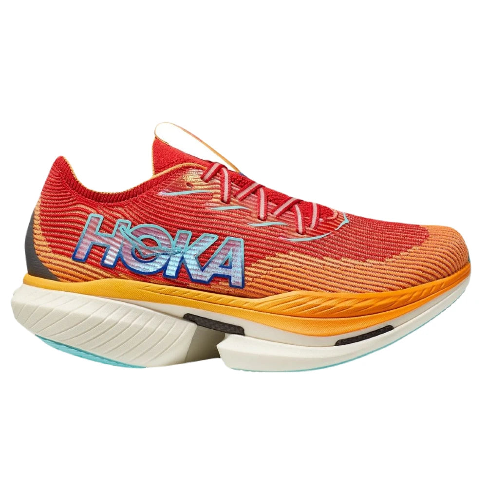 Hoka Cielo X1 - Racepack Cerise/Solar Flare set fra siden