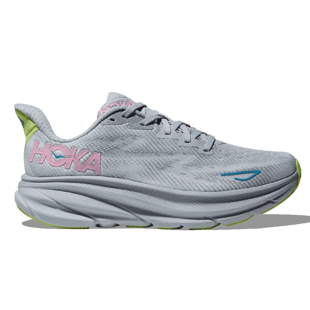 Hoka Clifton 9 Dame - Gull/Sea Ice set fra siden