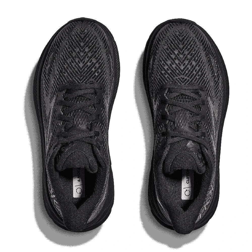 Hoka Clifton 9 Herre - Black / Black set fra oven