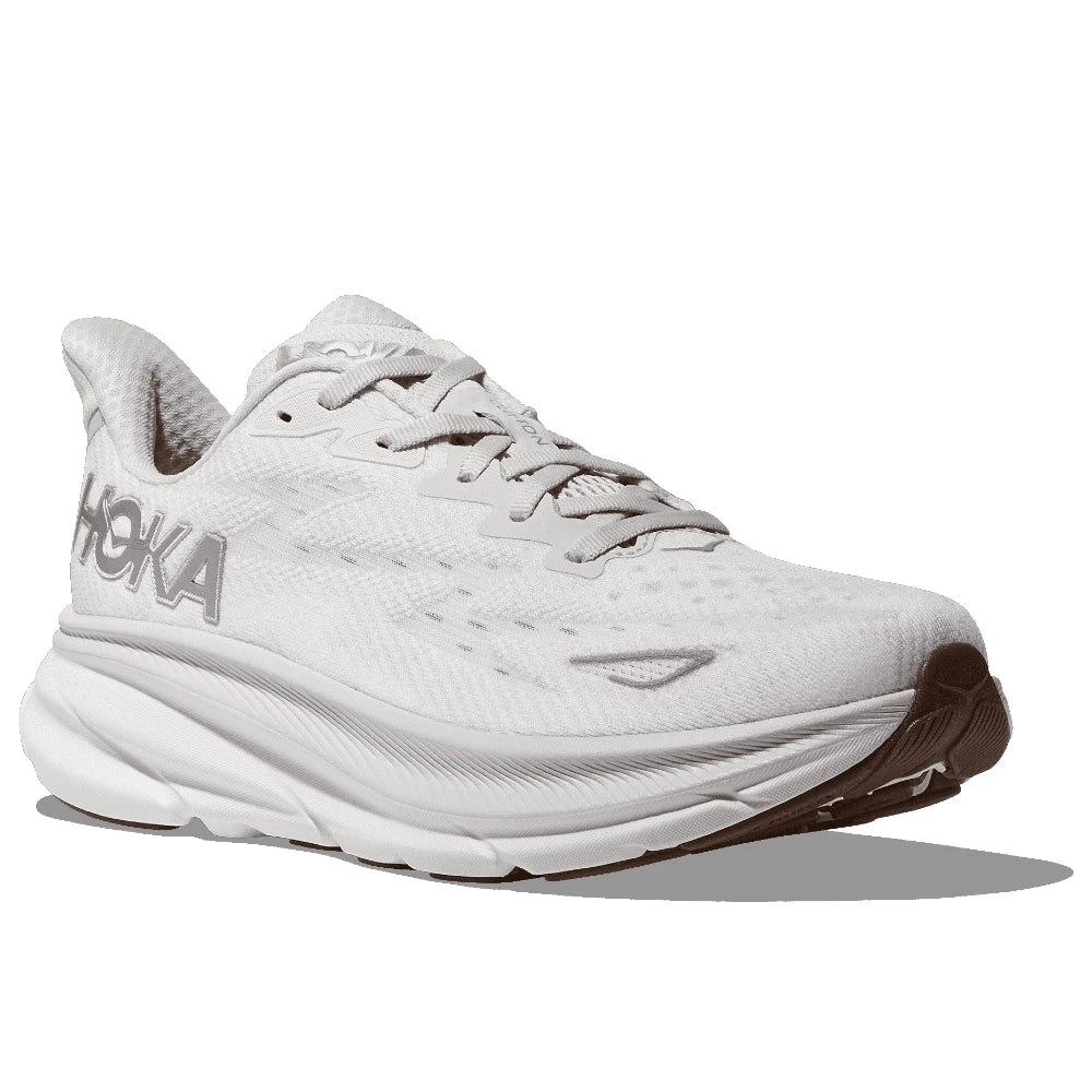 Hoka Clifton 9 Herre - Nimbus Cloud / White set fra fronten