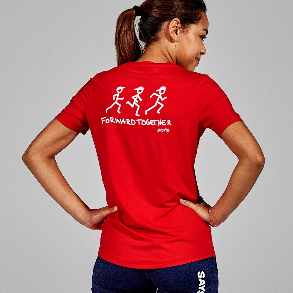 SAYSKY Dame CC Pace T-shirt  - CC Red - Endurance Sport