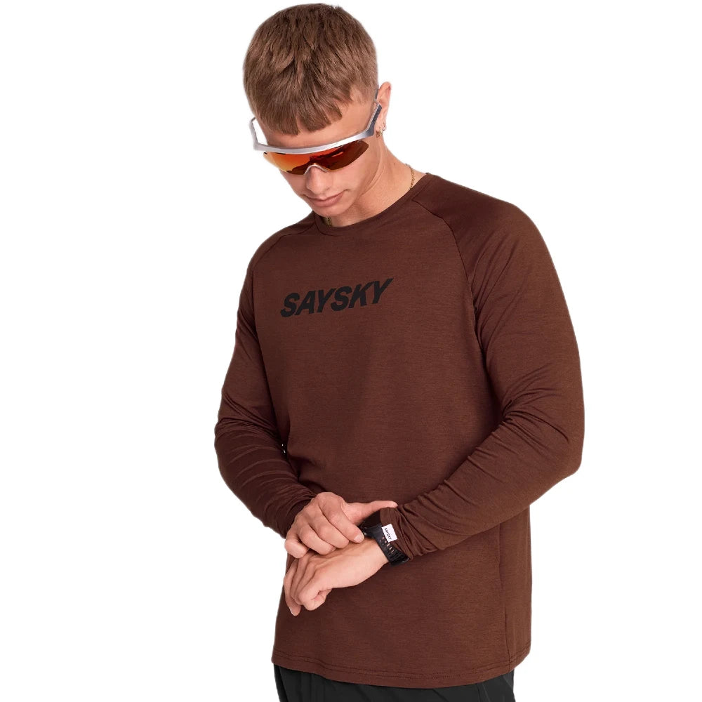 SAYSKY Logo Pace Long Sleeve - Red - Endurance Sport