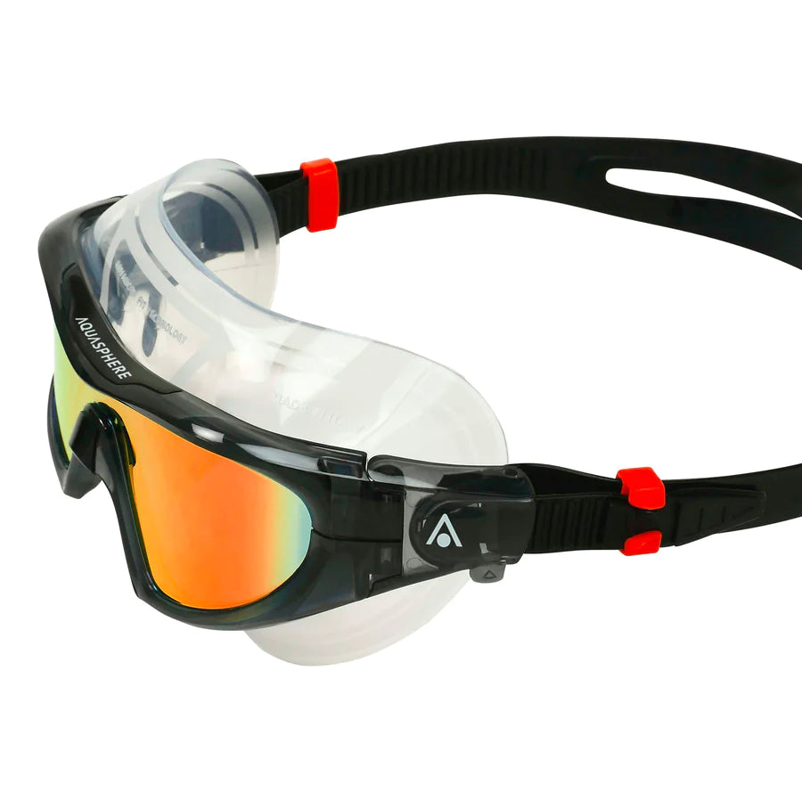 AquaSphere Vista Pro - Clear Smoke - Orange Titanium Mirror Lens - Endurance Sport