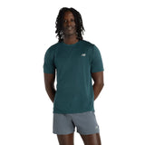 New Balance RC Essential T-Shirt Herre - Medusa Green Heather/Slate Grey - Endurance Sport