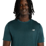 New Balance RC Essential T-Shirt Herre - Medusa Green Heather/Slate Grey - Endurance Sport