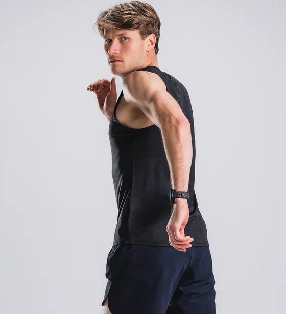 Fusion Mens C3 Singlet - Black