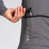 Fusion Mens Light LS Cycling Jersey - Grey
