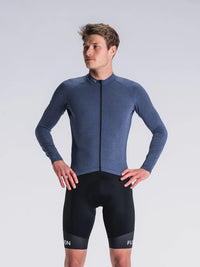 Fusion Mens Light LS Cycling Jersey - Night Blue
