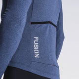 Fusion Mens Light LS Cycling Jersey - Night Blue