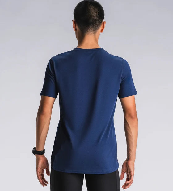 Fusion Mens Tempo One Run T-Shirt - Night Blue