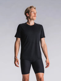 Fusion Mens Tempo One Run T-Shirt - Black