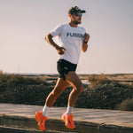 Fusion Mens Tempo T-Shirt - White (logo) - Endurance Sport