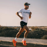 Fusion Mens Tempo T-Shirt - White (logo) - Endurance Sport