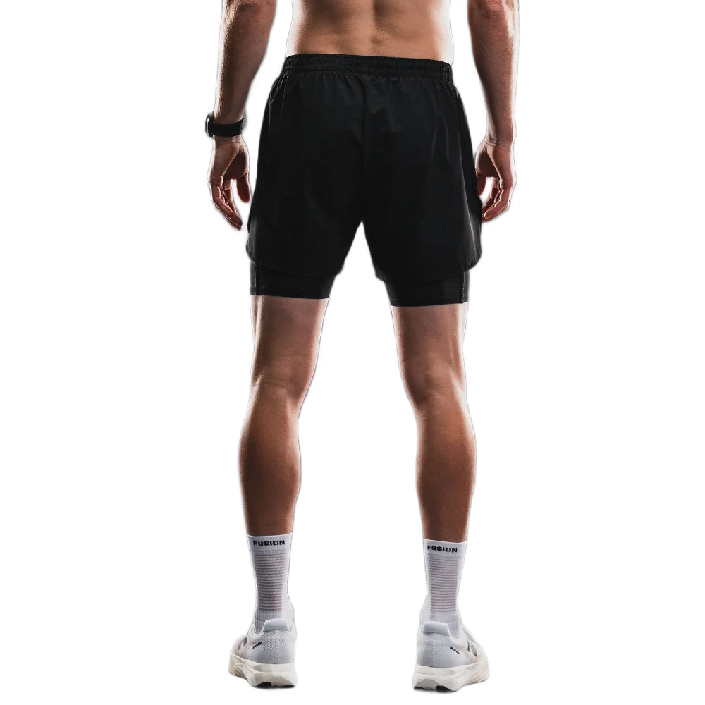 Fusion Mens Tempo! One Run Shorts - Black