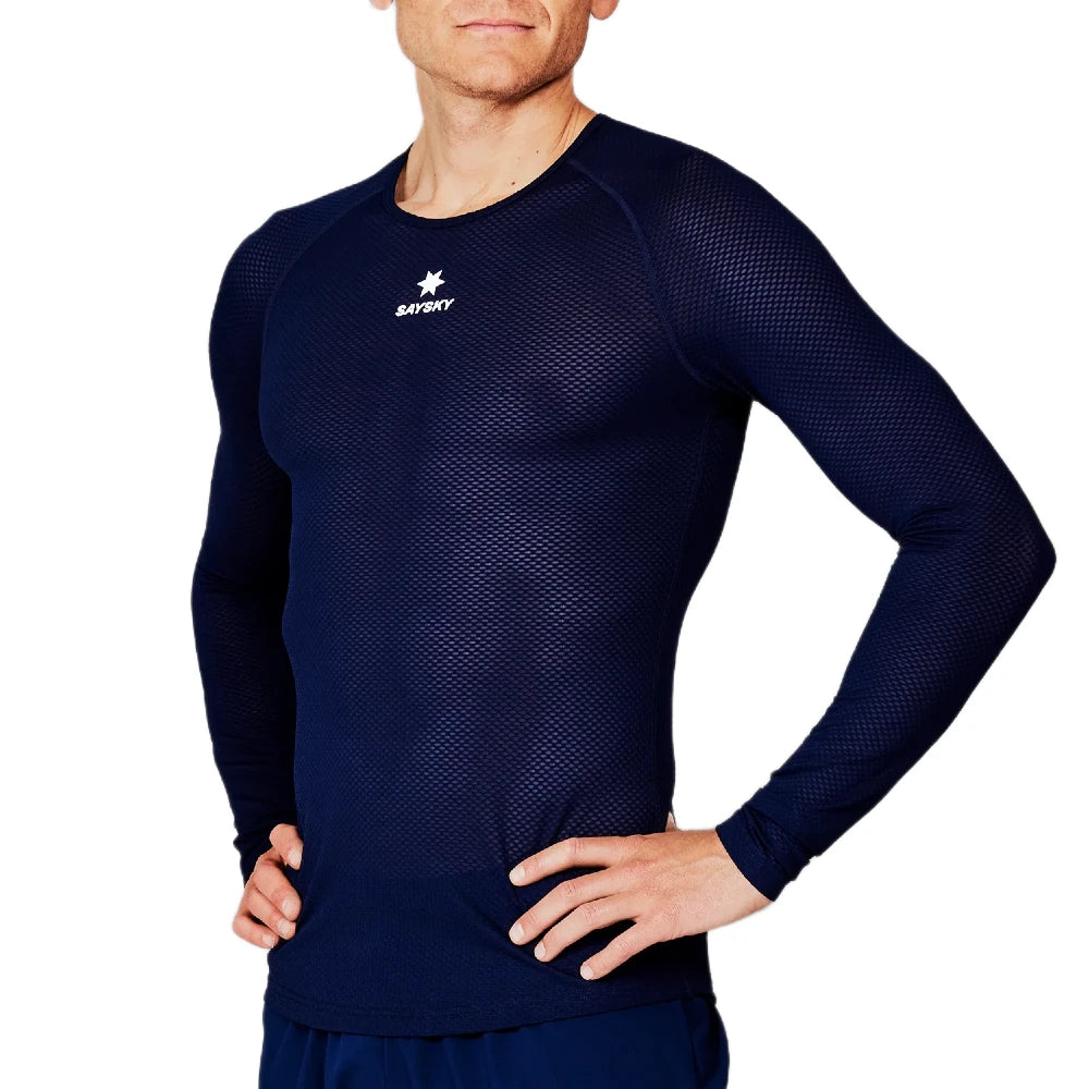 SAYSKY Mesh Base Layer Long Sleeve Unisex - Blue - Endurance Sport