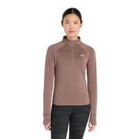 New Balance Athletics Heat Grid 1/2 Zip Dame - Earth Shadow Heather