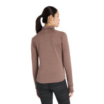 New Balance Athletics Heat Grid 1/2 Zip Dame - Earth Shadow Heather - Endurance Sport