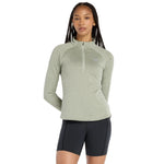 New Balance Athletics Heat Grid 1/2 Zip Dame - Garter Snake Heather - Endurance Sport