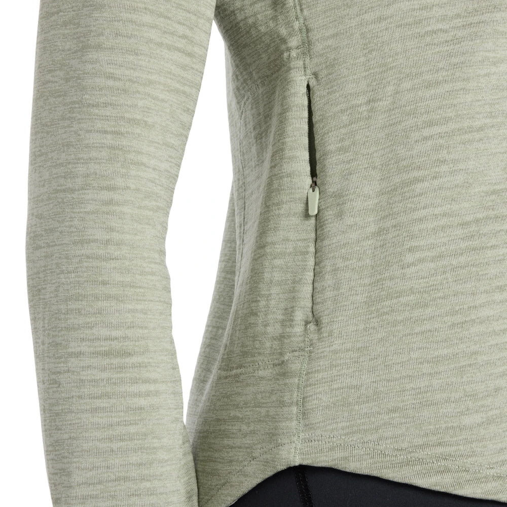 New Balance Athletics Heat Grid 1/2 Zip Dame - Garter Snake Heather - Endurance Sport