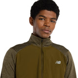 New Balance Athletics Heat Grid 1/2 Zip Herre - Woodland Heather - Endurance Sport