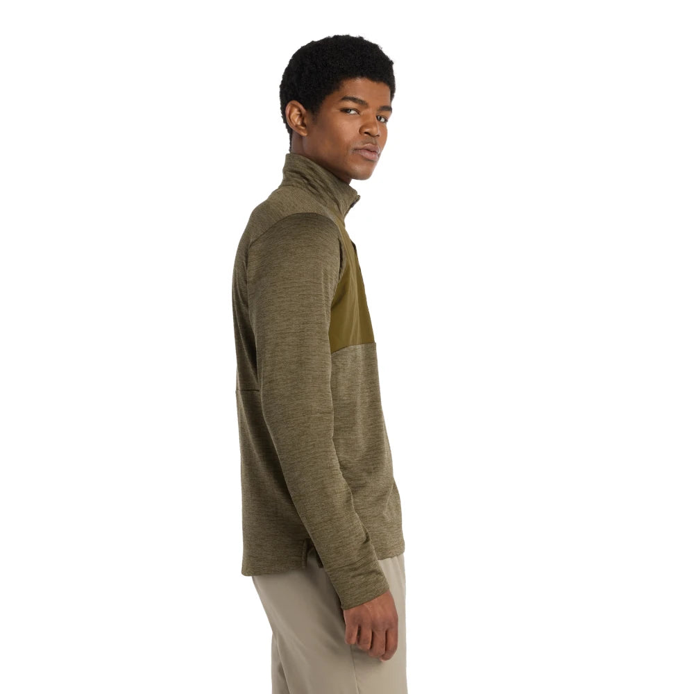 New Balance Athletics Heat Grid 1/2 Zip Herre - Woodland Heather - Endurance Sport