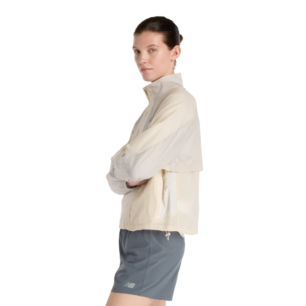 New Balance Womens Better Run Water Resistant Jacket - Linen - Endurance Sport
