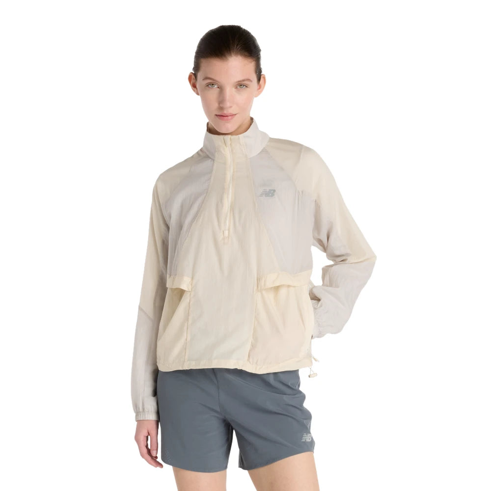 New Balance Womens Better Run Water Resistant Jacket - Linen - Endurance Sport