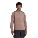 New Balance Mens Athletics Heat Grid 1/2 Zip - Earth Shadow Heather - Endurance Sport