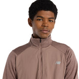 New Balance Mens Athletics Heat Grid 1/2 Zip - Earth Shadow Heather - Endurance Sport