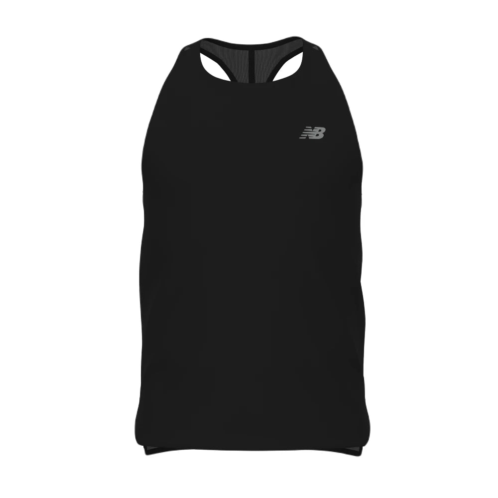 New Balance Race Day UltraLight Singlet herre - black set fra fronten