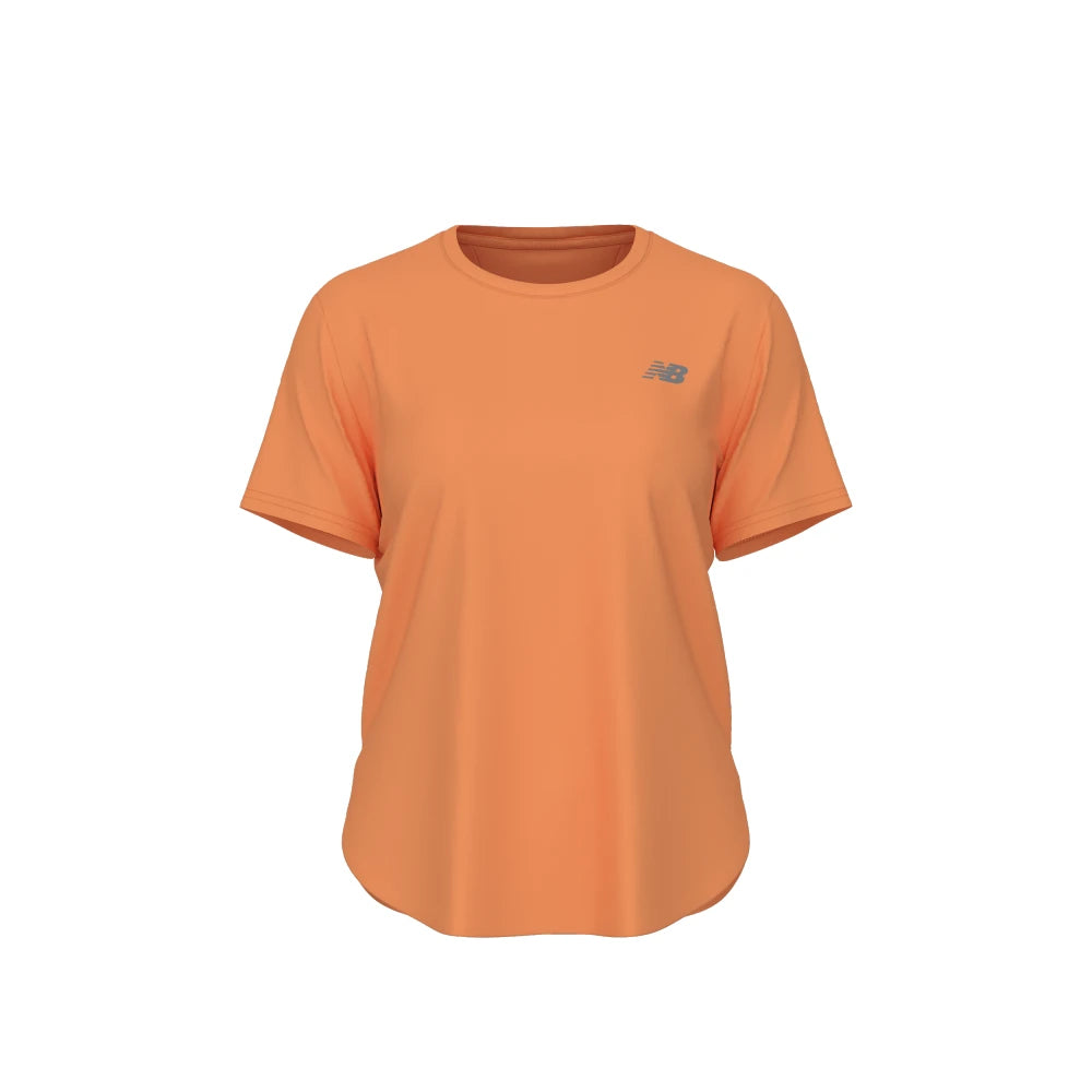 New Balance RaceDay UltraLight T-Shirt dame - Hot Mango set fra fronten