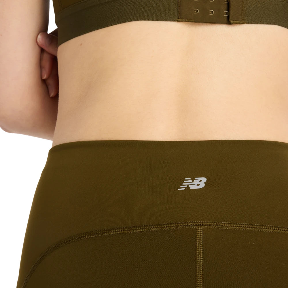 New Balance Sleek Pocket High Rise Legging 27 Dame - Woodland - Endurance Sport
