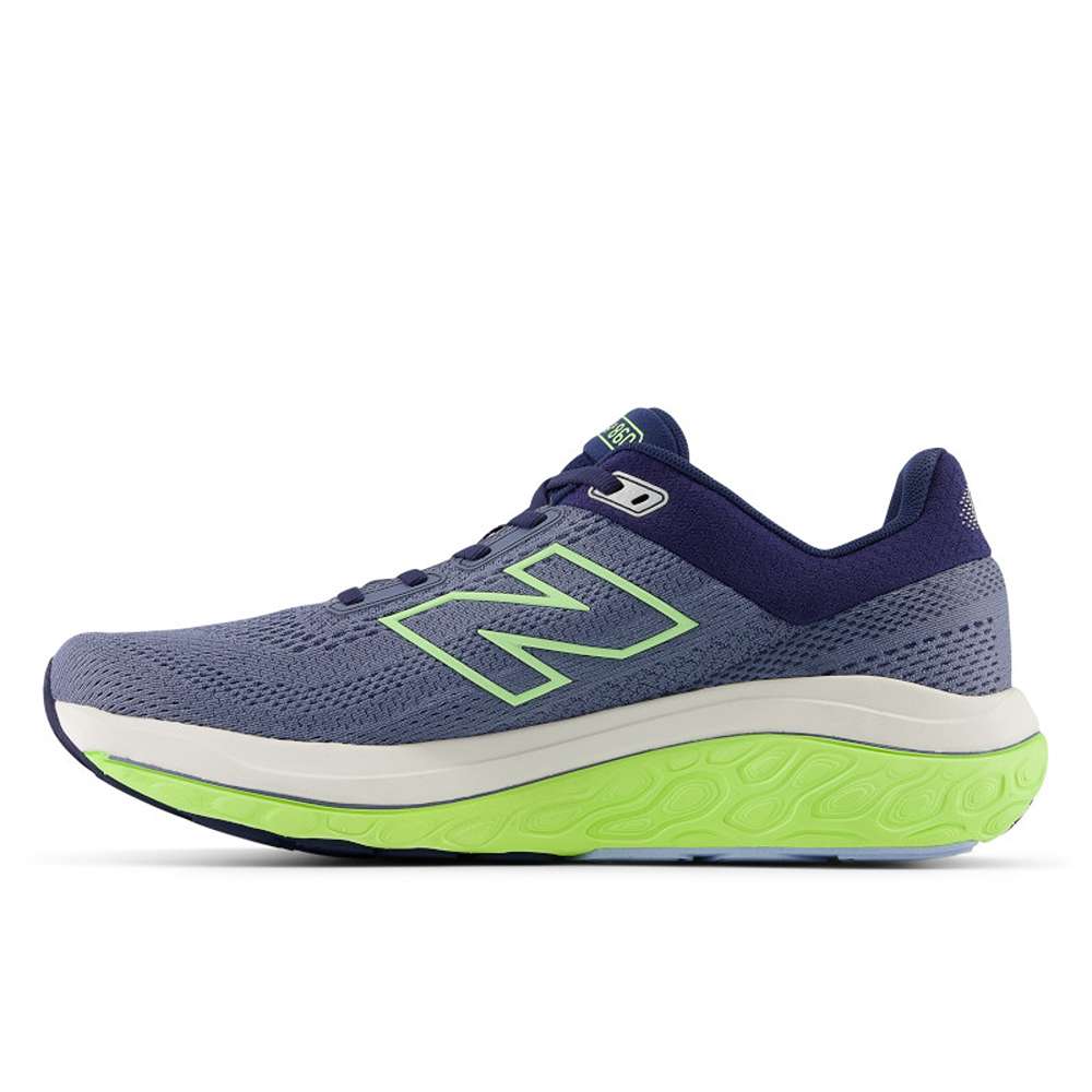 New Balance 860 v14 Herre - Arctic Grey/Bleached Lime set fra siden