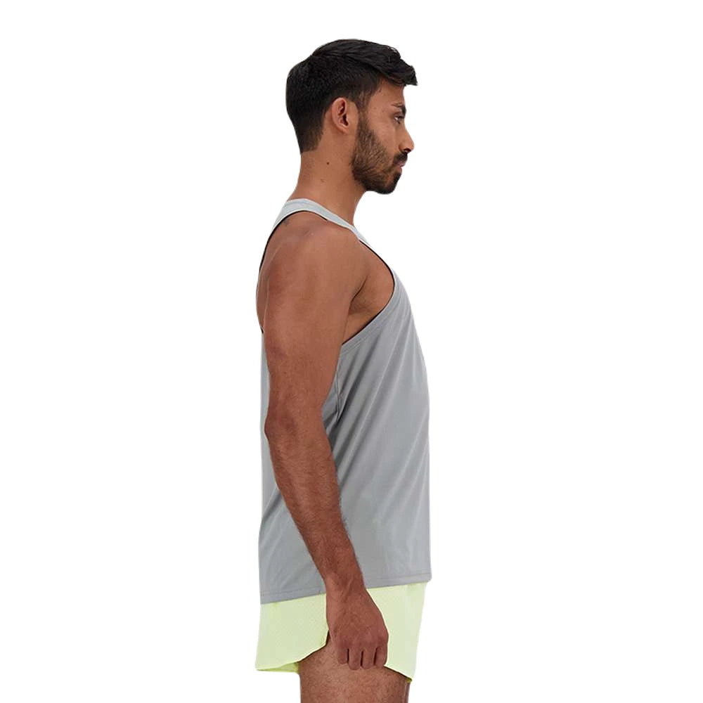 New Balance Run Singlet Herre - Slate Grey set fra siden