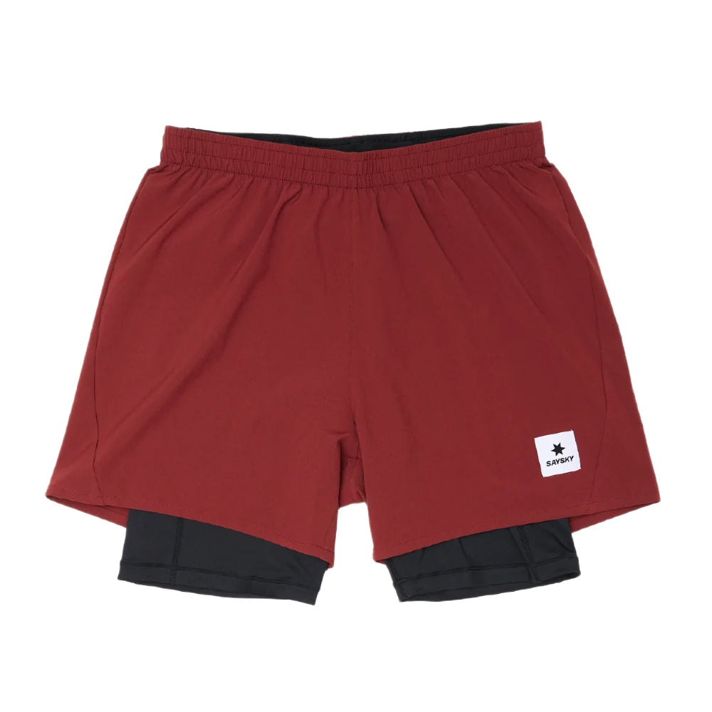 SAYSKY Pace 2 in 1 Shorts 5" - Red - Endurance Sport