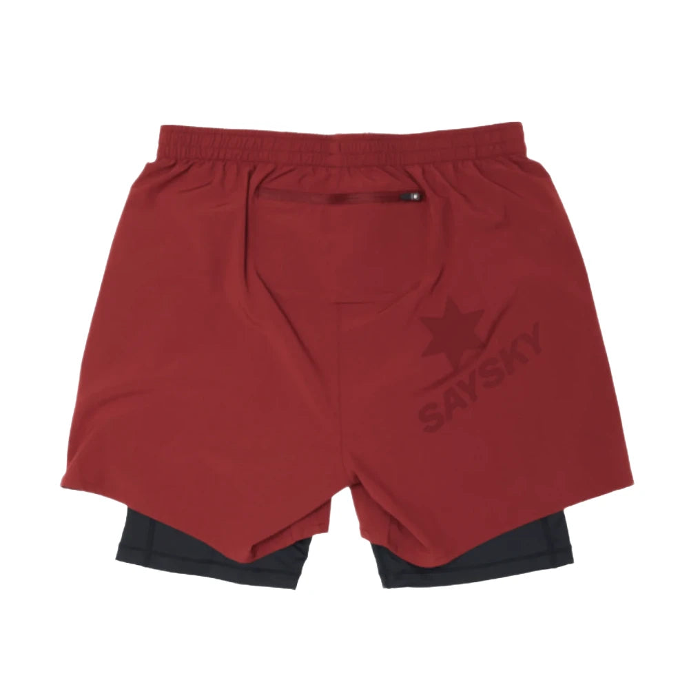 SAYSKY Pace 2 in 1 Shorts 5" - Red - Endurance Sport
