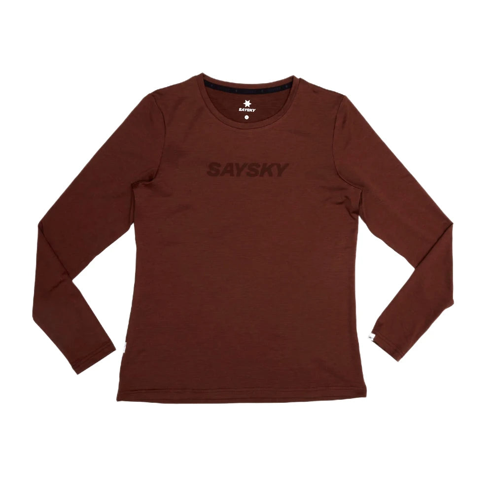 SAYSKY W Logo Pace Long Sleeve - Red - Endurance Sport