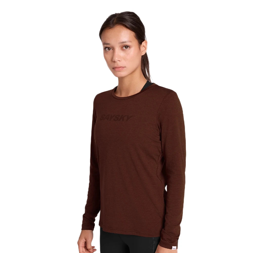 SAYSKY W Logo Pace Long Sleeve - Red - Endurance Sport