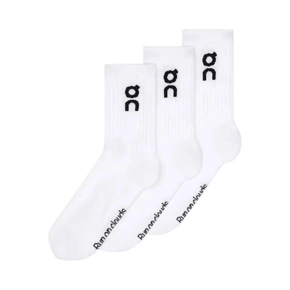 On Logo Sock High 3-pack - White - Endurance Sport