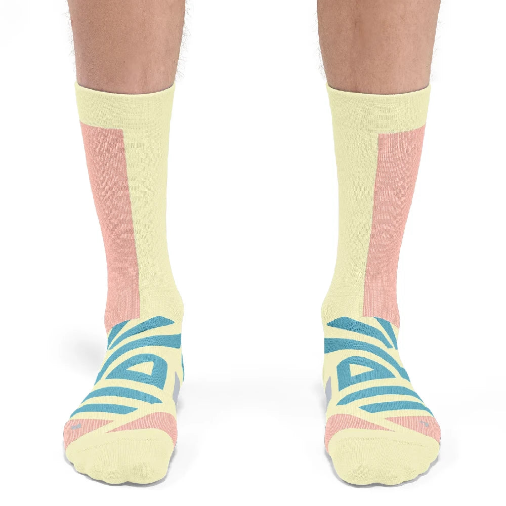 On Performance High Sock Dame - Hay/Rose - Endurance Sport
