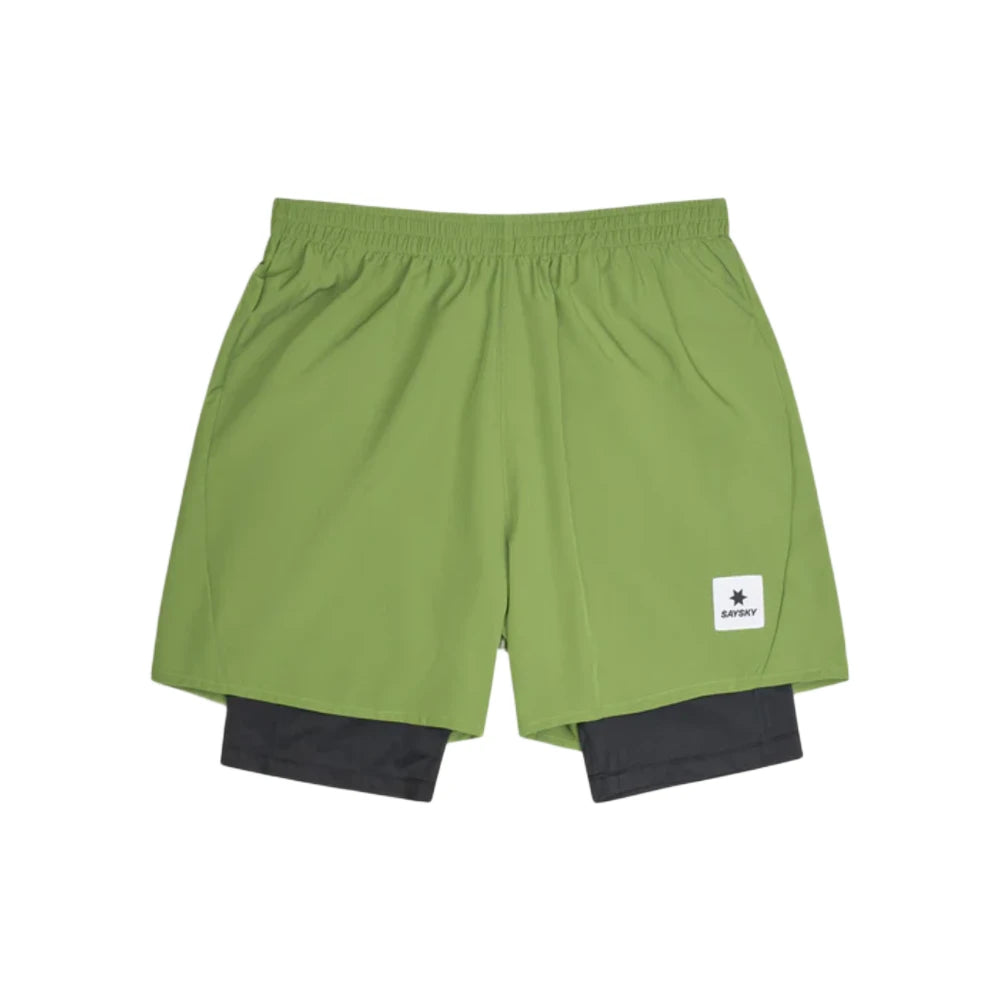 SAYSKY Pace 2 in 1 Shorts 5" - Green - Endurance Sport