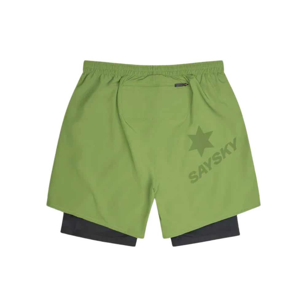 SAYSKY Pace 2 in 1 Shorts 5" - Green - Endurance Sport