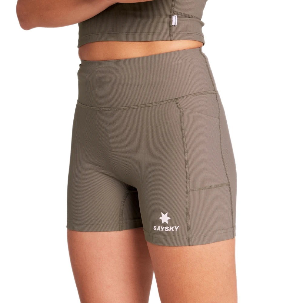 SAYSKY W Combat+ Rib Short Tights 4'' - Taupe - Endurance Sport