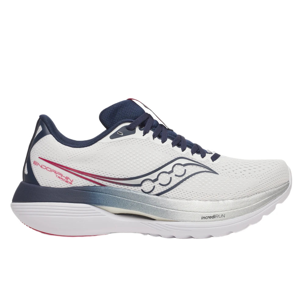Saucony Endorphin Trainer Herre - White / Navy - Endurance Sport
