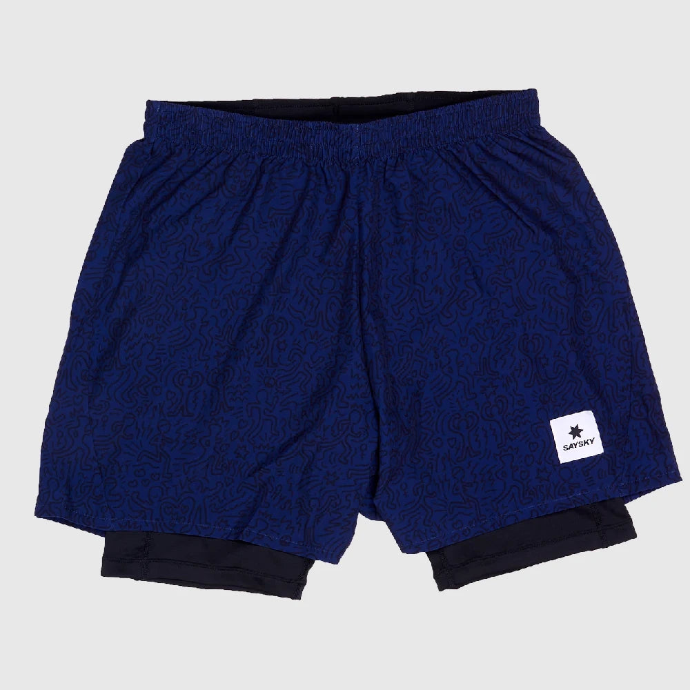 SAYSKY CC Pace 2 in 1 Shorts 5" - Blue - Endurance Sport