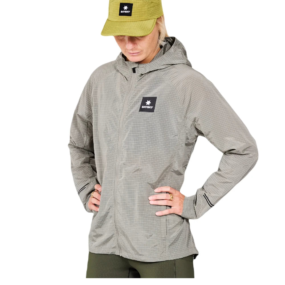 SAYSKY Clean Pace Hooded Jacket, dame - Beige - Endurance Sport